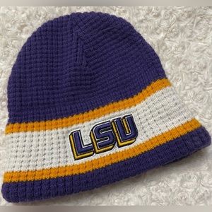 LSU Purple, Gold & White Beanie